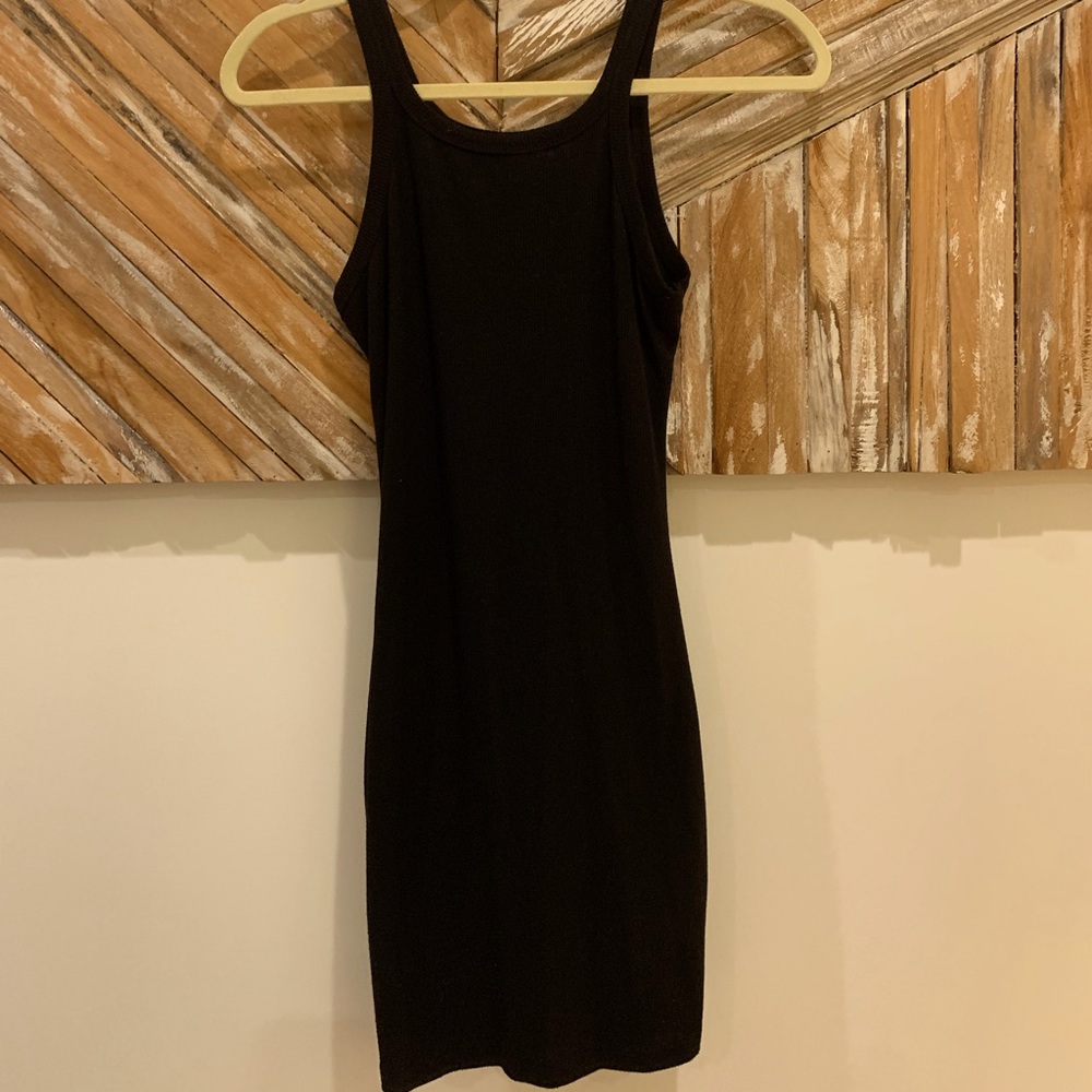 Princess Polly black ribbed dress